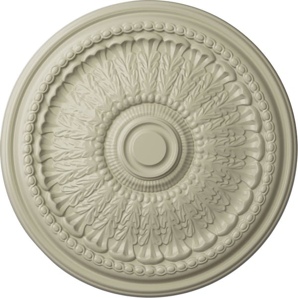 Ekena Millwork Brunswick Ceiling Medallion (Fits Canopies up to 4 1/2"), Hand-Painted Clear Yellow, 27"OD x 2 1/2"P CM27BRCYF - main